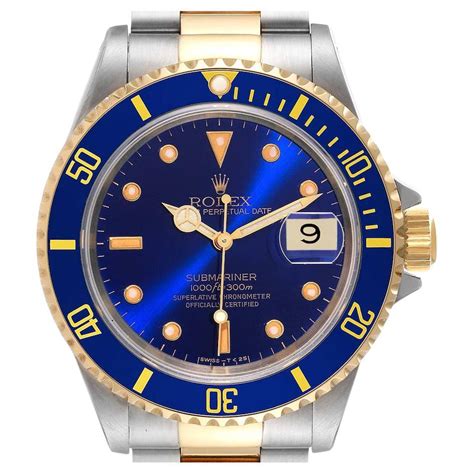 rolex yellow gold submariner serti|rolex 16613 years of production.